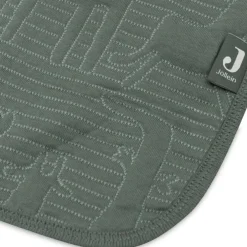 Couverture en coton Jungle Jambo Ash Green-Laurel (100 x 150 cm)
