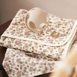 Couverture en coton Retro Flowers (75 x 100 cm)