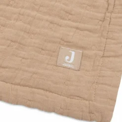 Couverture en gaze de coton Jacquard Biscuit (75 x 100 cm)