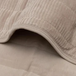 Couverture en jersey Velvet Rib Milky Coffee (75 x 100 cm)