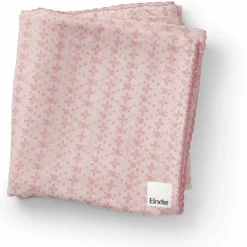 Couverture en mousseline de bambou Embroidery Anglaise Pink