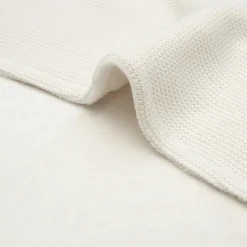 Couverture en polaire Basic Knit Ivory (75 x 100 cm)