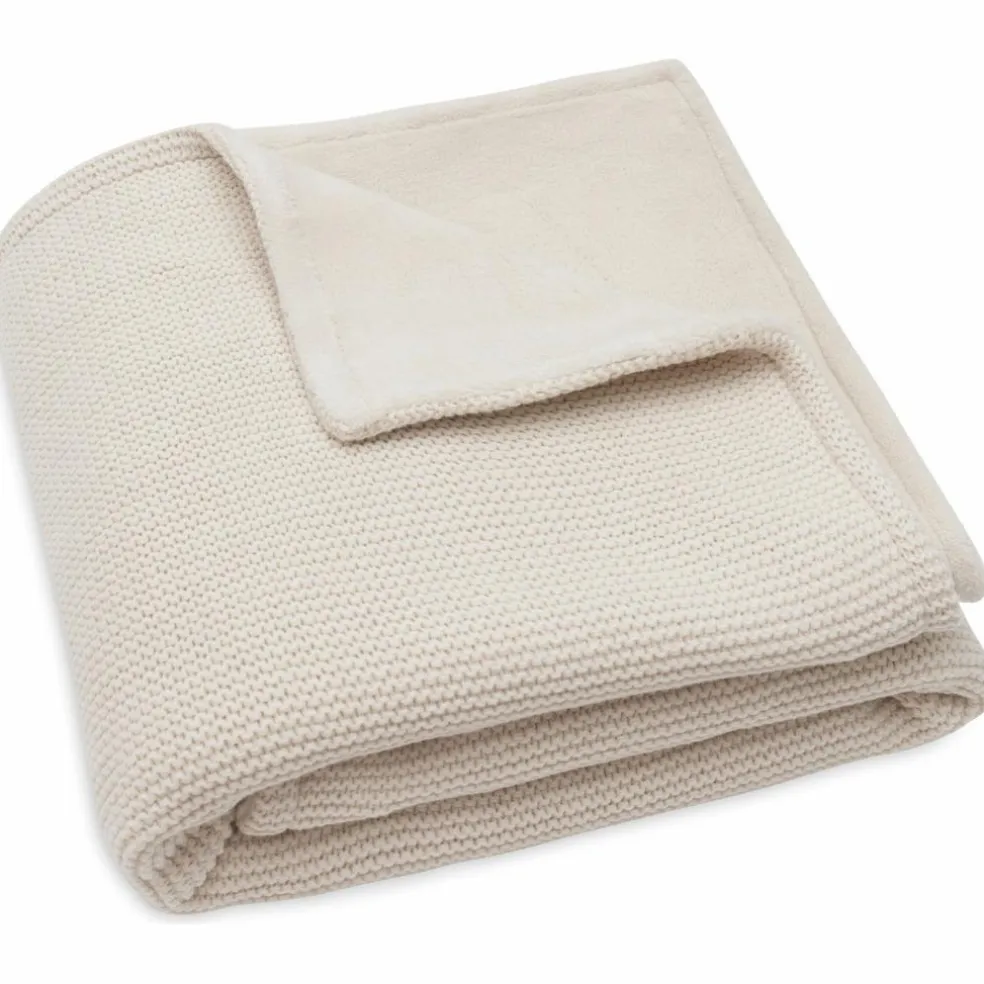 Couverture en polaire Basic Knit Oatmeal (75 x 100 cm)