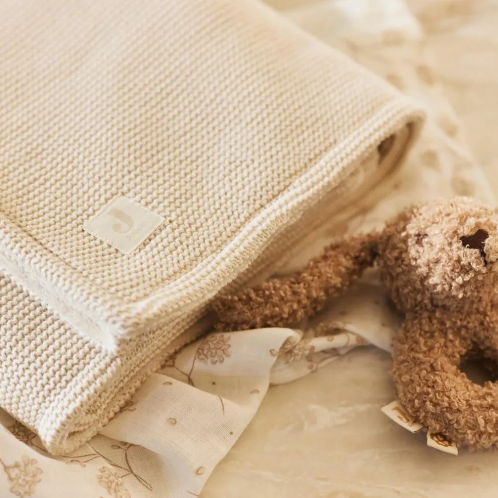 Couverture en polaire Basic Knit Oatmeal (75 x 100 cm)