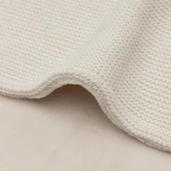 Couverture en polaire Basic Knit Oatmeal (75 x 100 cm)