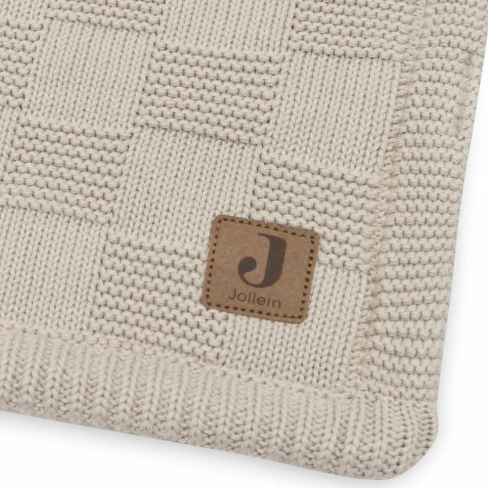 Couverture en polaire Box Knit Warm Sand (75 x 100 cm)