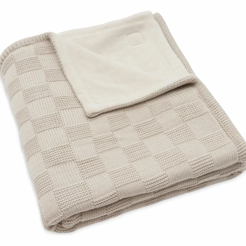 Couverture en polaire Box Knit Warm Sand (100 x 150 cm)