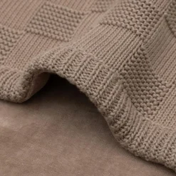 Couverture en polaire Box Knit Milky Coffee (100 x 150 cm)