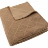 Couverture en polaire Check Knit Biscuit (100 x 150 cm)