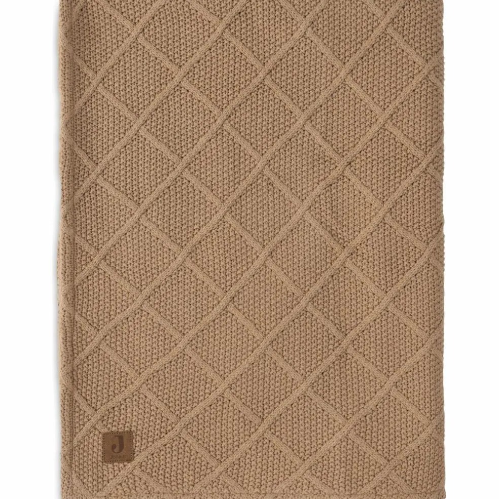 Couverture en polaire Check Knit Biscuit (100 x 150 cm)