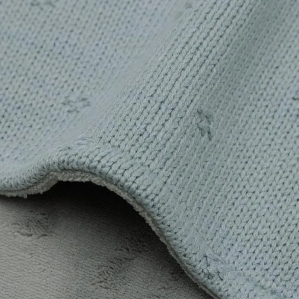 Couverture en polaire Cosy Knit Sea Green (100 x 150 cm)