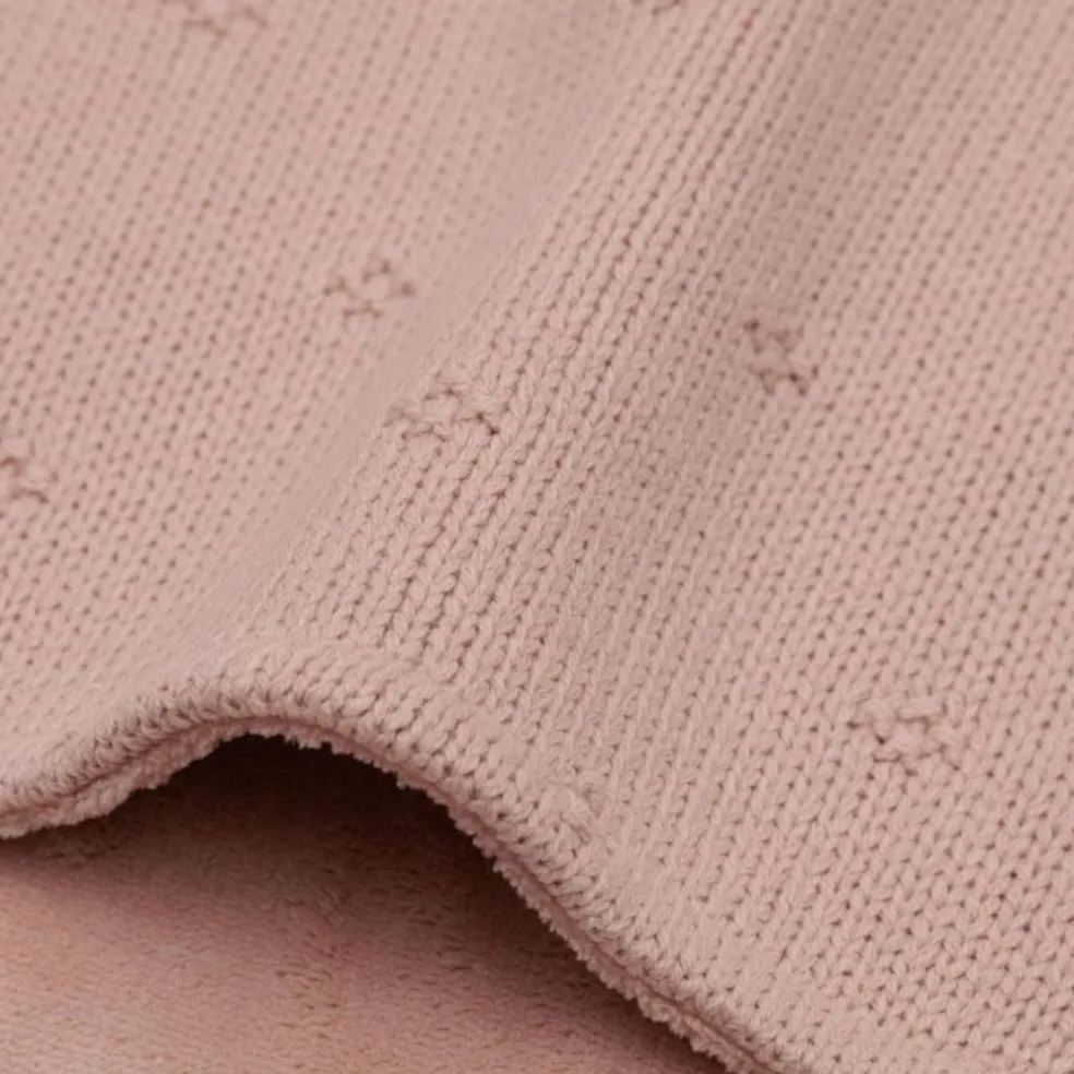 Couverture en polaire Cosy Knit Wild Rose (75 x 100 cm)