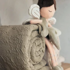 Couverture en polaire Soft Waves Olive Green (75 x 100 cm)