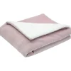 Couverture en sherpa Wooly vieux rose (75 x 100 cm)