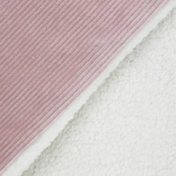 Couverture en sherpa Wooly vieux rose (75 x 100 cm)