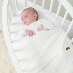 Couverture en teddy Sense blanche (70 x 95 cm)