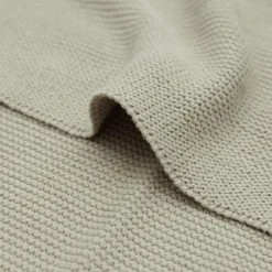 Couverture en tricot Basic Knit Olive Green (75 x 100 cm)