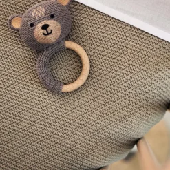 Couverture en tricot Basic Knit Olive Green (100 x 150 cm)