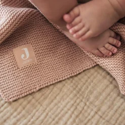 Couverture en tricot Basic Knit Wild Rose (100 x 150 cm)