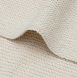 Couverture en tricot Basic Knit Oatmeal (75 x 100 cm)