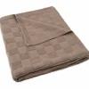 Couverture en tricot Box Knit Milky Coffee (100 x 150 cm)