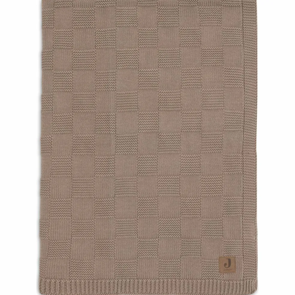 Couverture en tricot Box Knit Milky Coffee (75 x 100 cm)