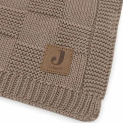 Couverture en tricot Box Knit Milky Coffee (75 x 100 cm)