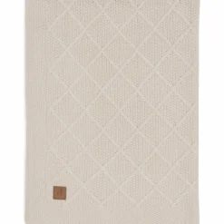 Couverture en tricot Check Knit Oatmeal (100 x 150 cm)