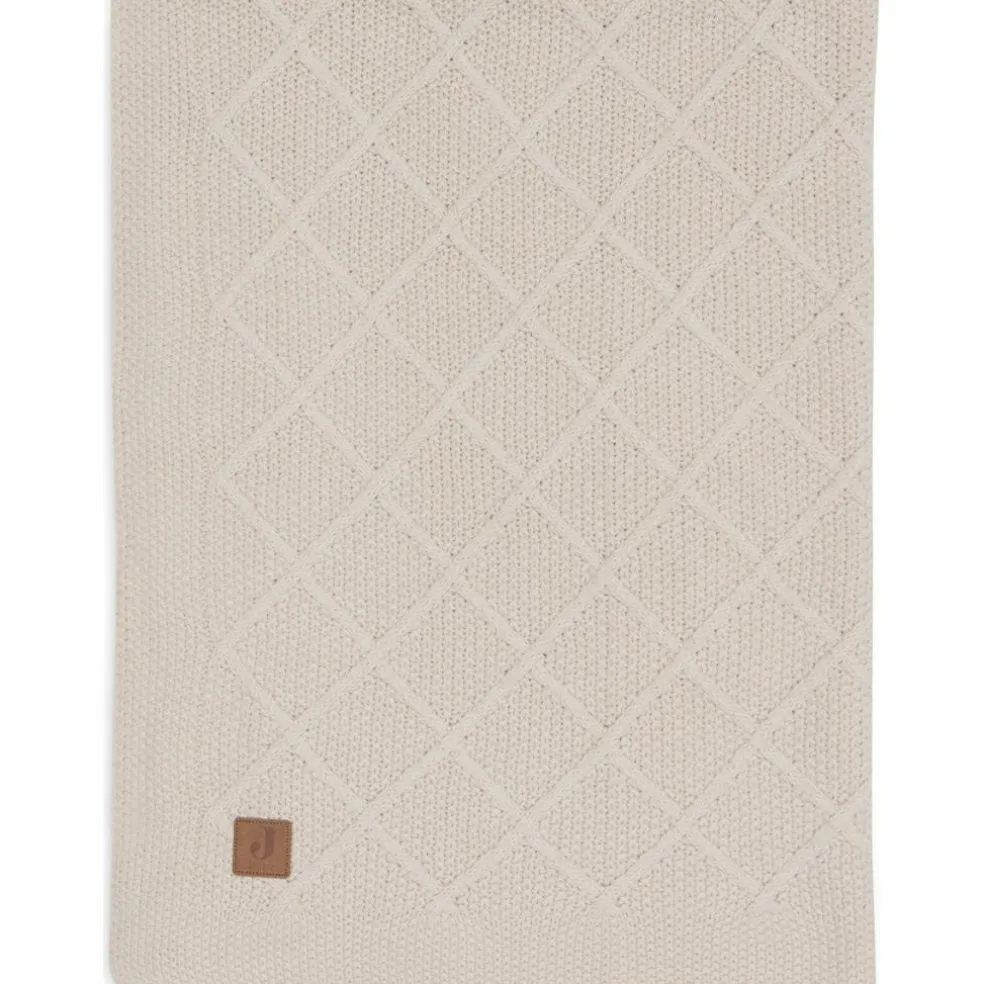 Couverture en tricot Check Knit Oatmeal (100 x 150 cm)