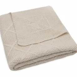 Couverture en tricot Check Knit Oatmeal (75 x 100 cm)