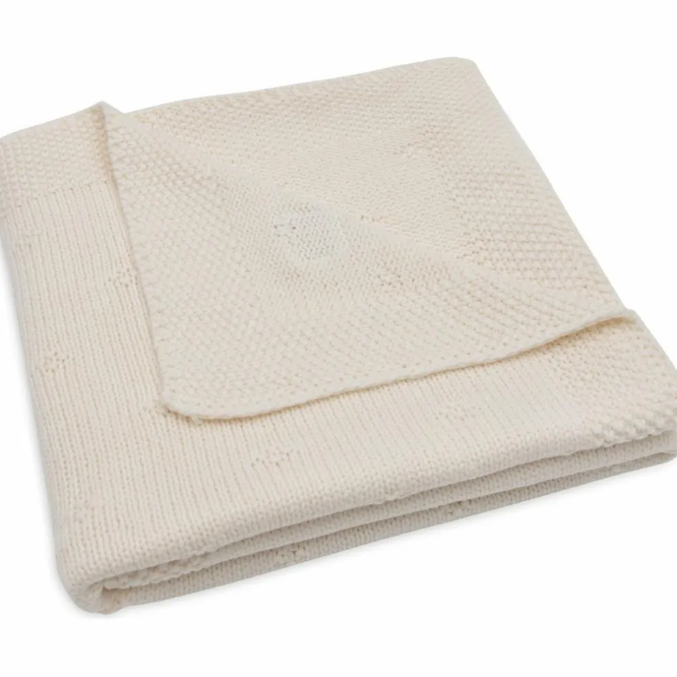 Couverture en tricot Cosy Knit Ivory (75 x 100 cm)