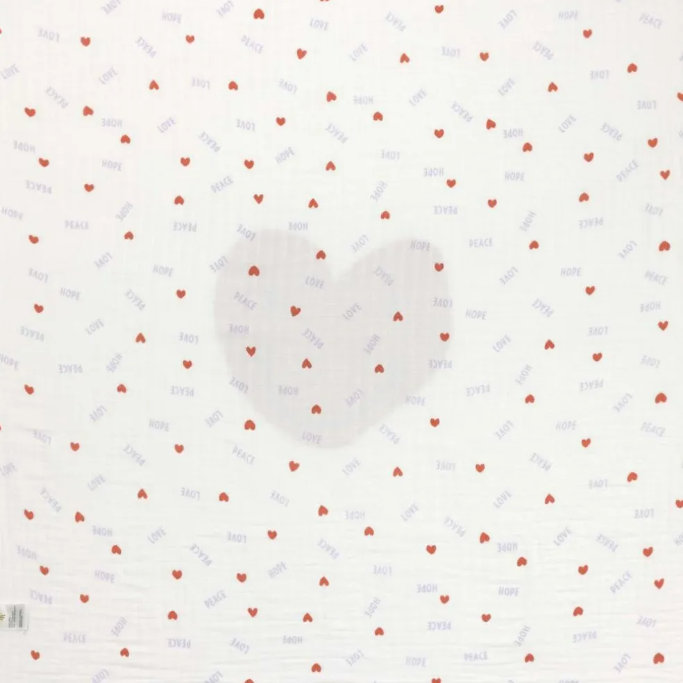 Couverture Happy Rascals Coeur (100 x 100 cm)