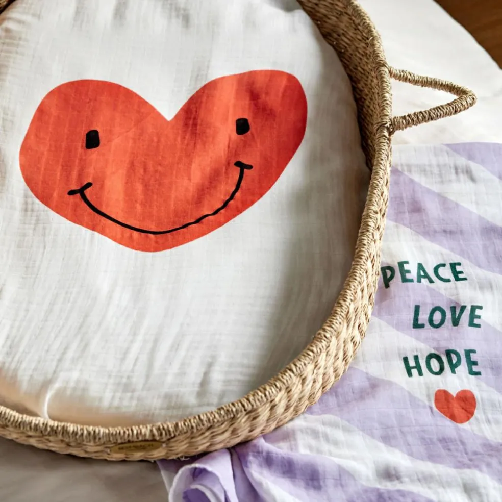 Couverture Happy Rascals Coeur (100 x 100 cm)