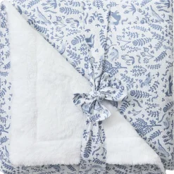 Couverture Luxe forêt et microfibre blanc (70 x 100 cm)