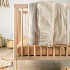 Couverture matelassée Faro Rayé Ambre (100 x 140 cm)