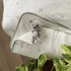 Couverture matelassée l'Envolée Cyprès (75 x 100 cm)