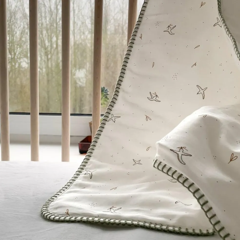 Couverture matelassée l'Envolée Cyprès (75 x 100 cm)