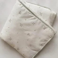 Couverture matelassée l'Envolée Cyprès (75 x 100 cm)