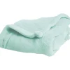 Couverture microfibre Microlon vert d'eau (75 x 100 cm)