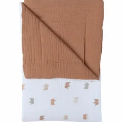 Couverture mousseline Elephants (75 x 100 cm)