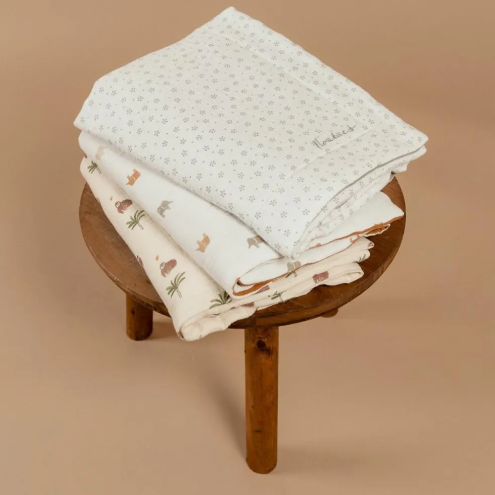 Couverture mousseline Smart flowers (75 x 100 cm)