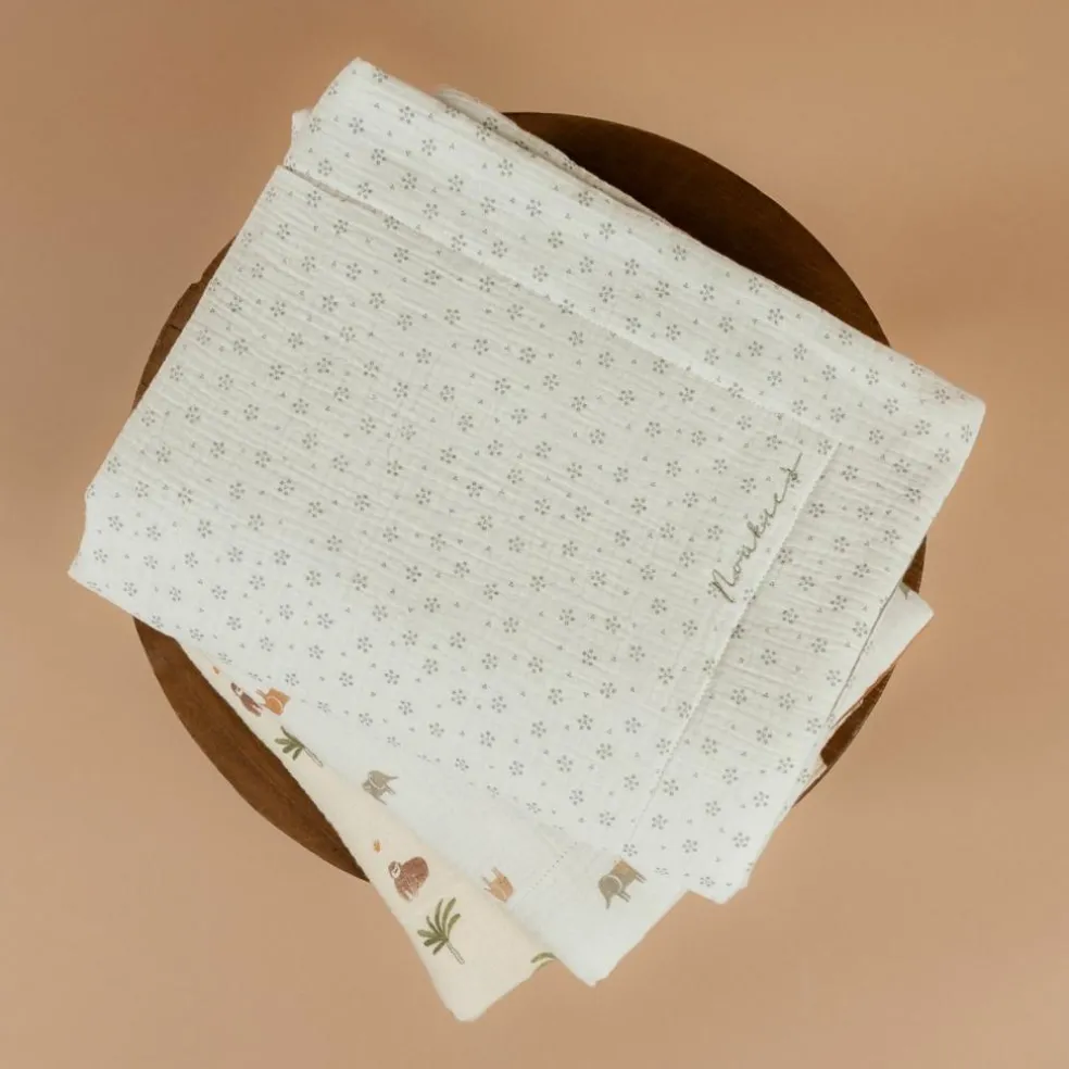 Couverture mousseline Smart flowers (75 x 100 cm)