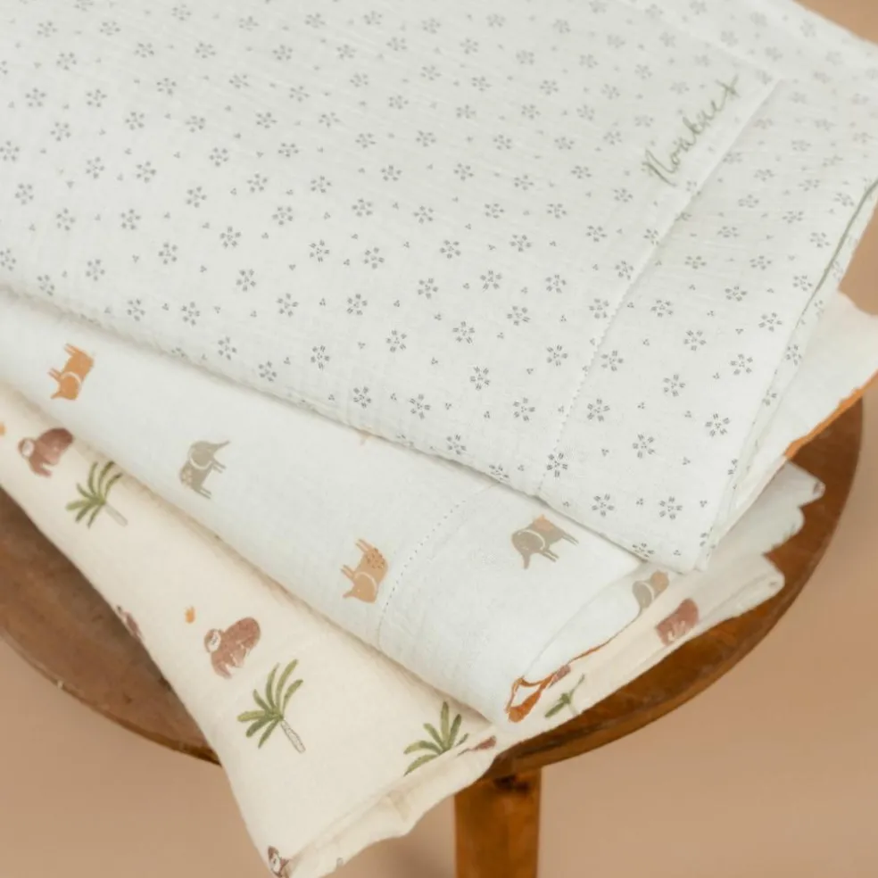 Couverture mousseline Smart flowers (75 x 100 cm)