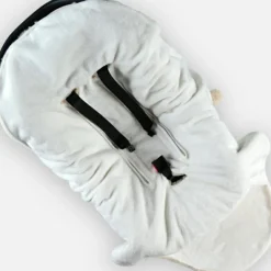 Couverture nomade à longs poils Mix & Match ivoire