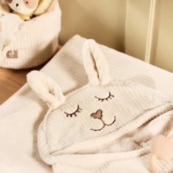 Couverture nomade Bunny Cloudy Rib Oatmeal