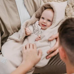 Couverture nomade CALLIE CORD sand shell