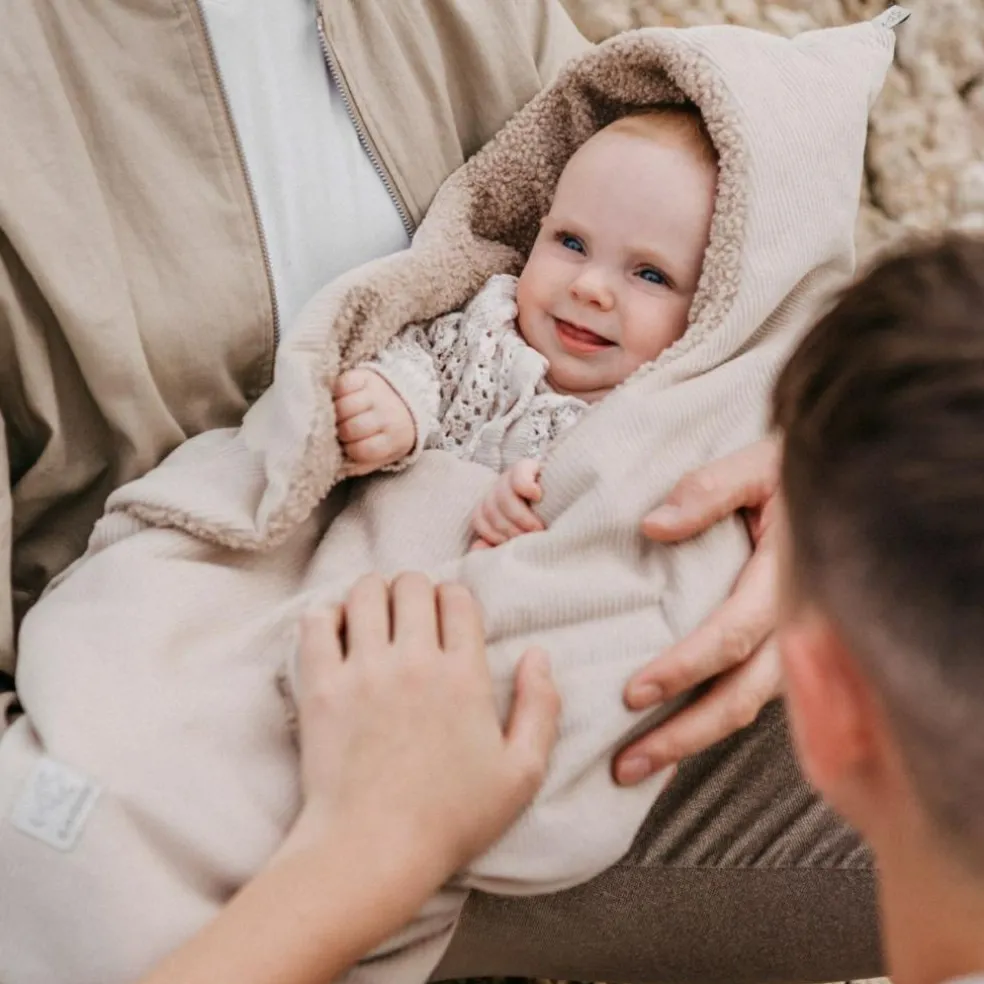 Couverture nomade CALLIE CORD sand shell