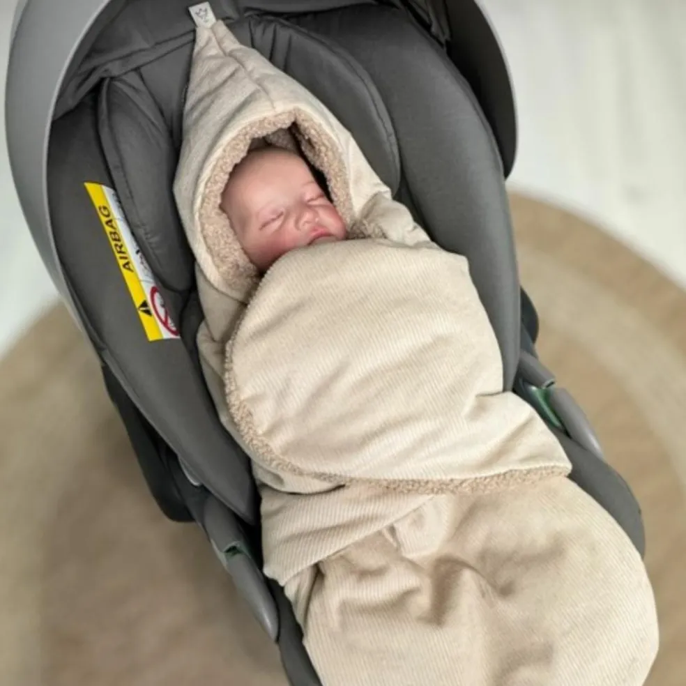 Couverture nomade CALLIE CORD sand shell