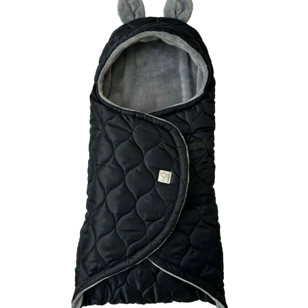 Couverture nomade pour bébé Recy black-grey