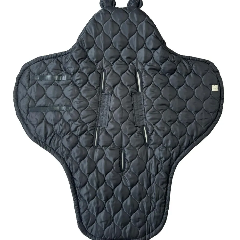 Couverture nomade pour bébé Recy black-grey